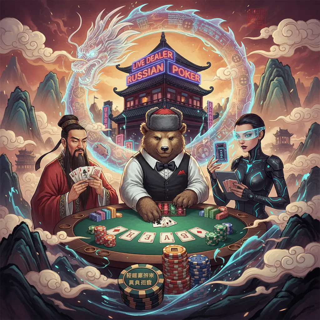 Live dealer poker variations - Russian