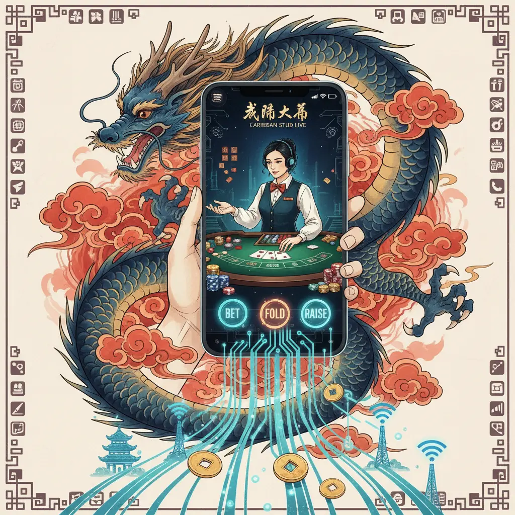 Caribbean stud live dealer games - Mobile